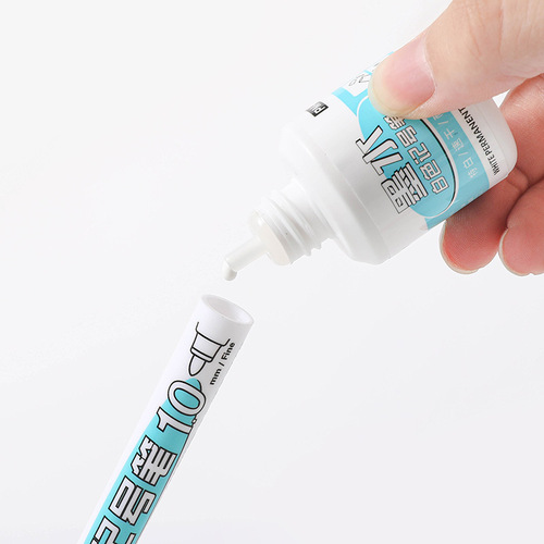 Guangna water-based non-fading marker water oil ink refill large-capacity large-head pen highlight pen white ink