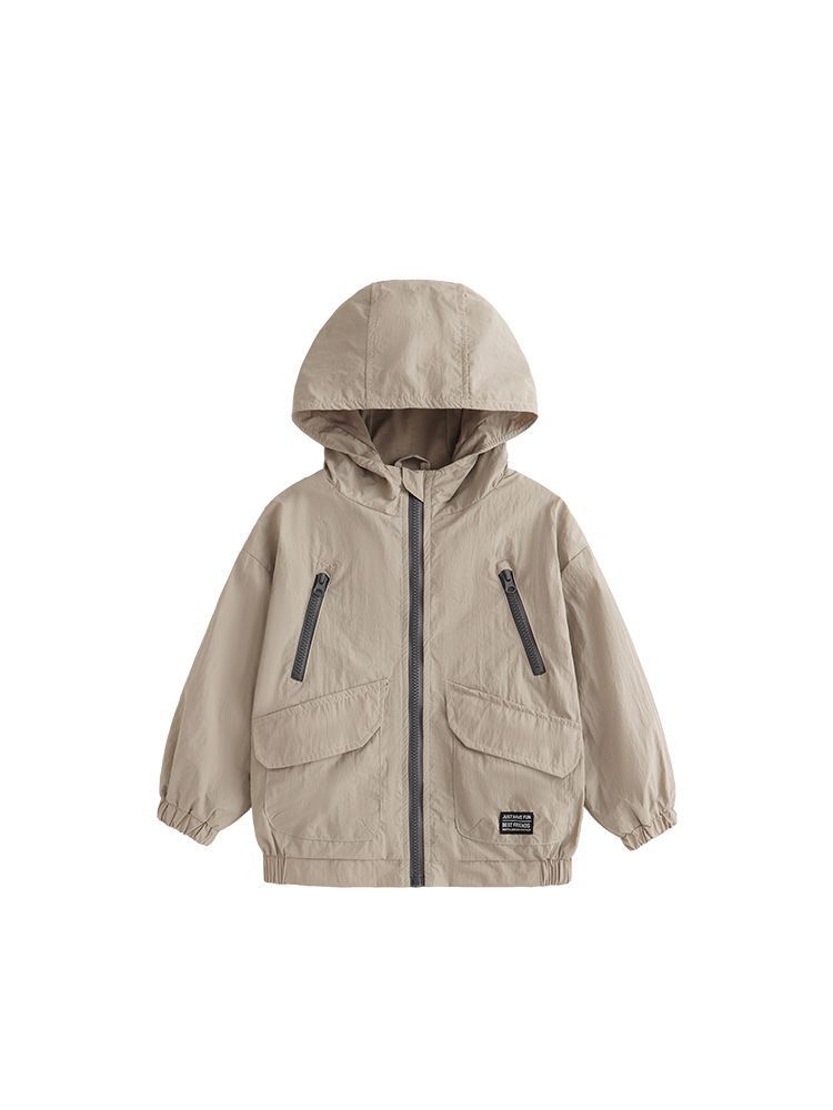 Malwee transfronterizo chaqueta de viento para niños otoño y invierno nuevo estilo europeo y americano chaqueta de cremallera para niños con capuchón marca de tendencia de otoño