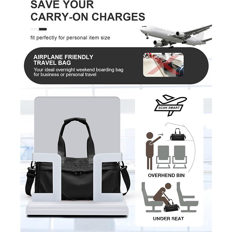Nueva bolsa de fitness de mujer para hombre con zapatos de compartimiento bolsa deportiva impermeable viaje de fin de semana durante la noche