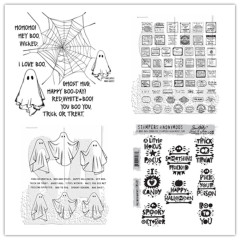 アマゾンの人気透明シリコン印鑑DIY手帳素材クロスボーダーハロウィーン落書きレトロsizzix