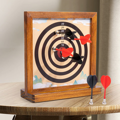 Cross-border double-sided magnetic dart board set entertainment leisure tabletop games wooden toys parent-child interaction wholesale