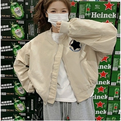 アメリカン野球服小柄ショートコートレディース春秋新作刺繍ゆるいデザイン感ファッションジャケットレディースファッション