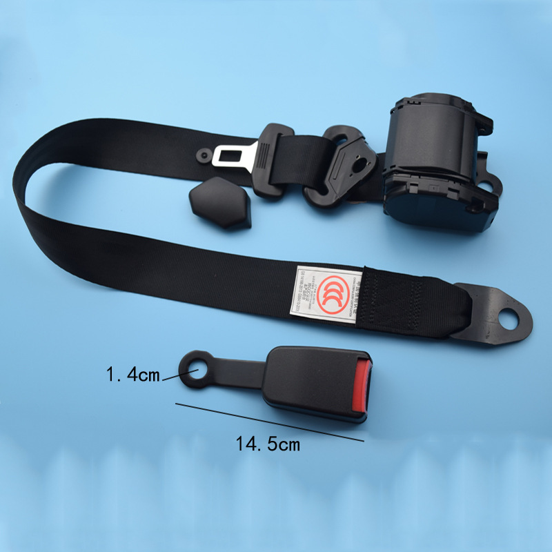 Car Seat Belt for Passenger and Cargo Vehicles, Driver and Passenger Side, Diagonal Shoulder Type, Automatic Retracting Three-Point Emergency Locking Seat Belt
