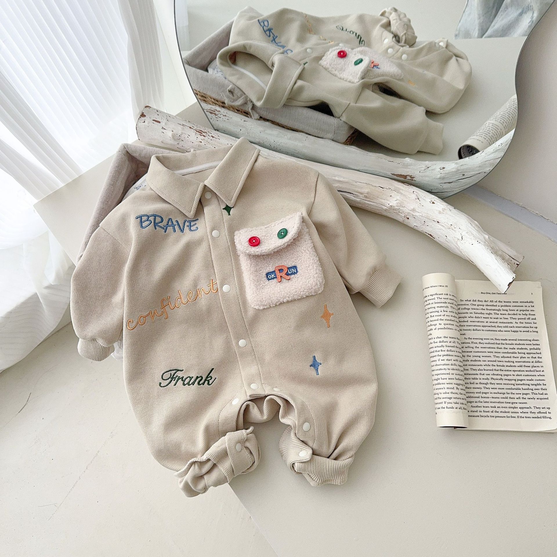 Ropa para niños coreanos mono para bebés ins ropa para bebés Clase A 0-3 años ropa de otoño para bebés de luna llena ropa para bebés