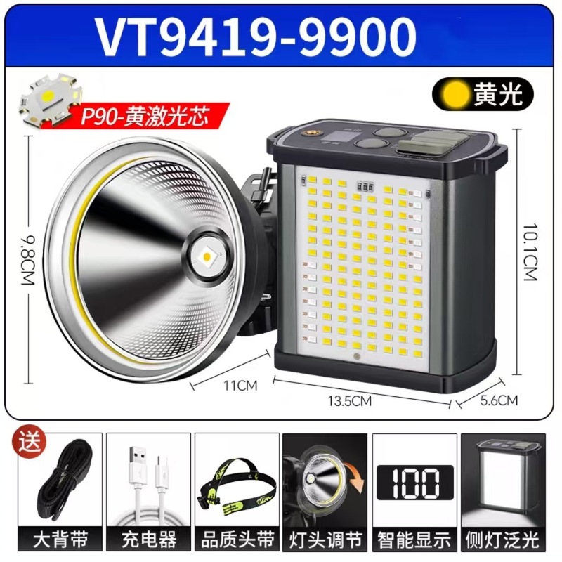 强光LED可充电P90头灯劳保矿灯超亮远射超长续航防水户外野外夜钓|undefined