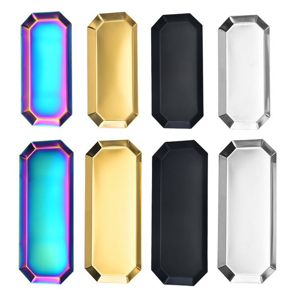 Nordic INS hexagonal tray stainless steel gold ellipse disk jewelry…