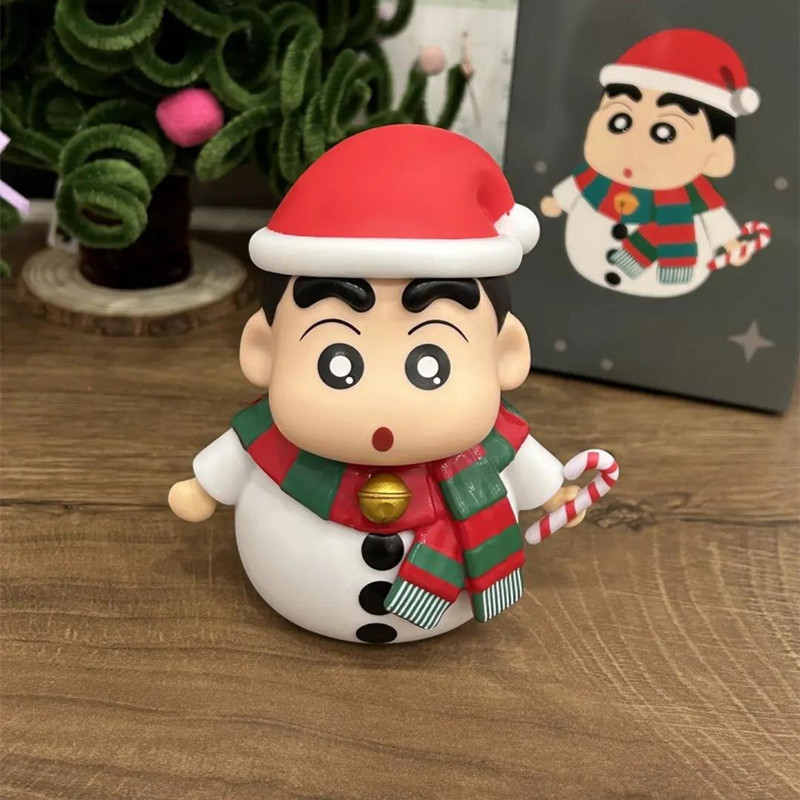 クリスマスクレヨンしんちゃんの周りでクリスマスのアオイ雪だるまを作って、ランプをたたいてください。|undefined