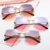 Fashionable metal sunglasses, glasses solar-powered, 2021 collection, Korean style, internet celebrity