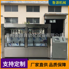 青州鲁源防爆防腐灌装线 汽油添加剂灌装 自动甲醇灌装贴标封口机