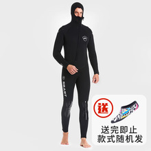 潜水服女保暖冬季套头全身1.5/3/加厚服男连体保暖潜装备冬泳衣