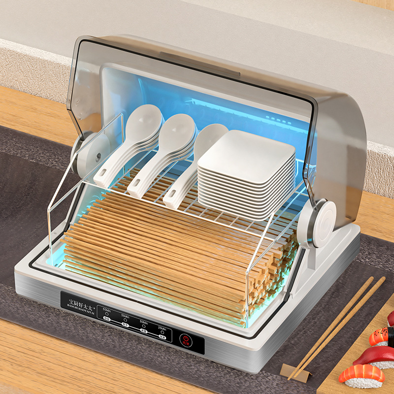 Chopstick Sterilizer for Home Use, Small Chopstick and Spoon Sterilizer with Drying Function, Suitable for Restaurants and Commercial Use