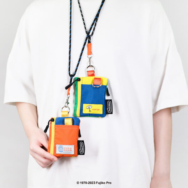 in stock Japanese Ins Doraemon Cute Contrast Color Mini Coin Purse Hanging Neck Card Case Key Case Crossbody Small Hanging Bag