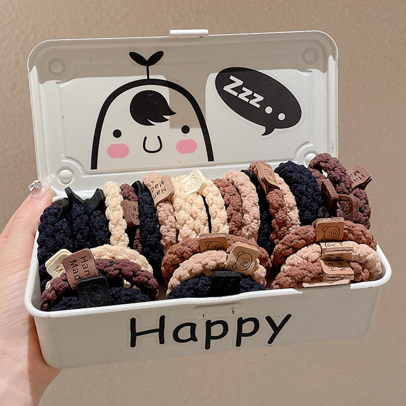 Cuerdas de cabello de alta elasticidad duradera simple de alto nivel de cabello de invierno cauda de caballo alta correa de cabello para mujeres anillo de cabello al por mayor