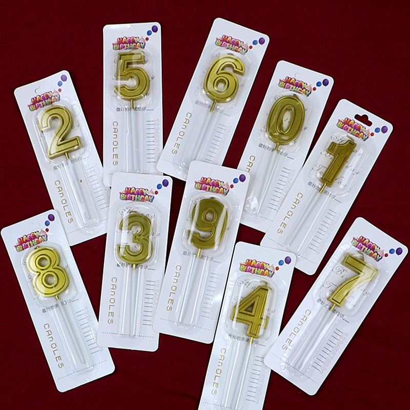 50 velas digitales de oro para el pastel de cumpleaños en caja independiente plata curva decoración de mesa de postres