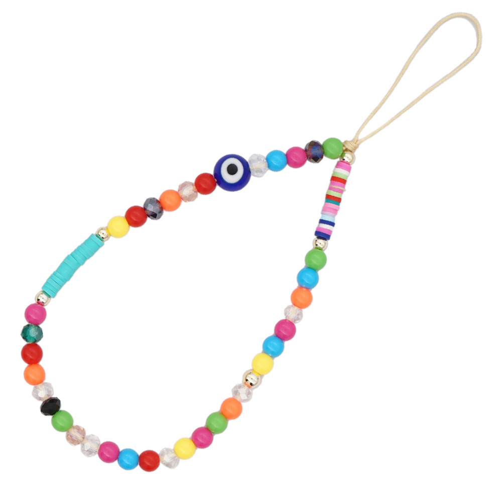 Bohemian Colored Letter Smiley Face Mobile Phone Lanyard display picture 13