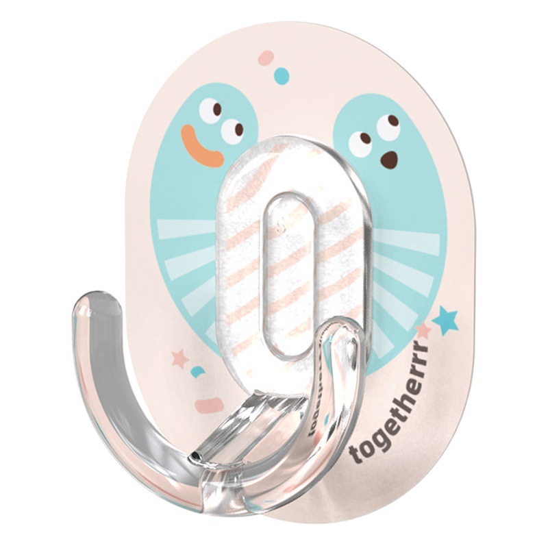 Xiangjia divertido gancho transparente sin costuras detrás de la puerta gancho pegajoso gancho fuerte gancho de plástico multifuncional