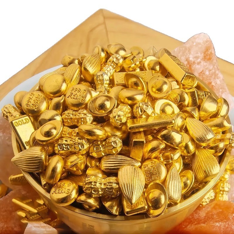 ミニ合金 10 ドルの宝物模擬ゴールドバー金豆如意計算盤混合 diy 充填小さな装飾品|undefined