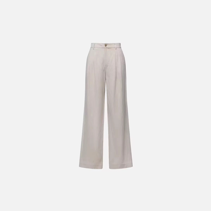 Item 1699+! [Same Style as Tang Yan] 2026 Spring/Summer New Old Money Style Cotton-Linen Straight Wide-Leg Jeans for Women