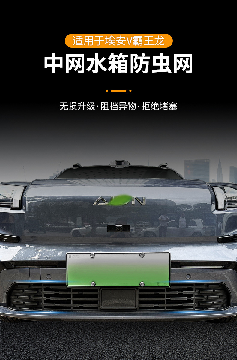 Suitable for a'An V Tyrannosaurus Rex Car Insect-Proof Net, Front Face Grille Special Modified Decorative Strip Car Accessories