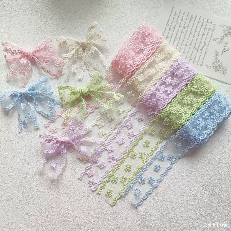 Упаковка бант diy бабочка лента букет Лолита украшения для волос кружева J34 красочная вышивка ручной работы кружева 4c