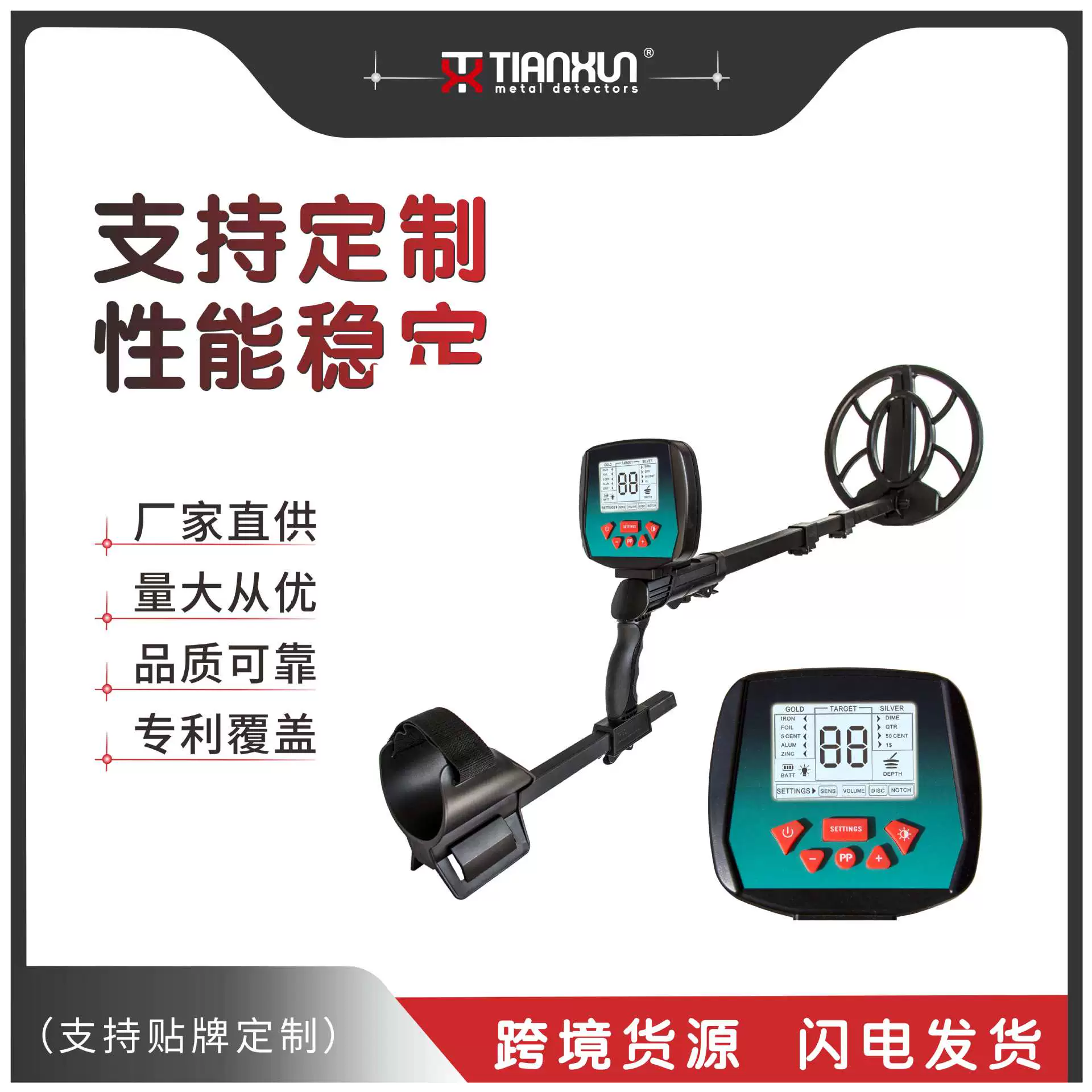 Металлоискатель портативный Подземный Золотой археологический детектор сокровищ открытый высокоточный ЖК-интеллектуальный инструмент для поиска сокровищ