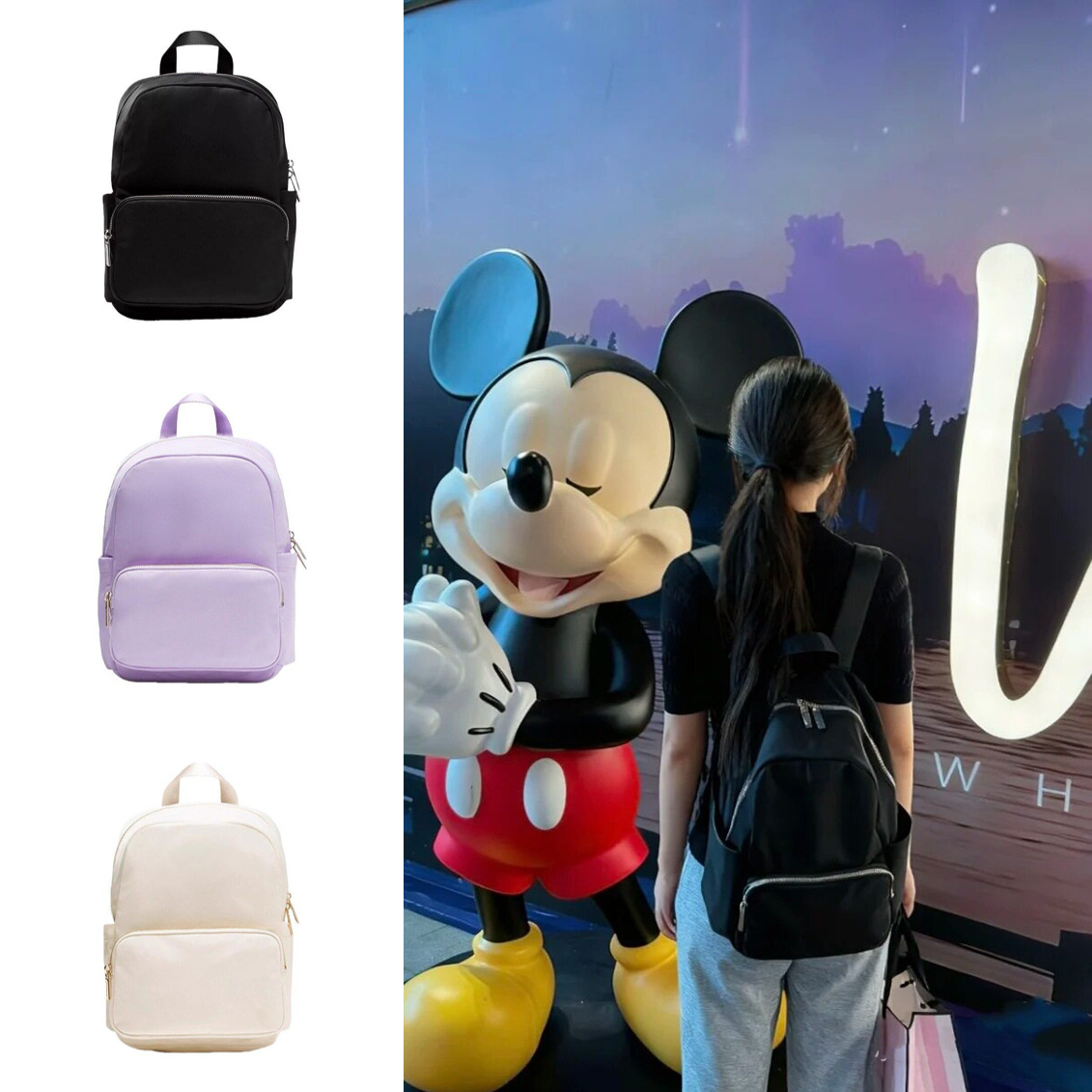 Lulueverywhere Small Backpack Water-Resistant Backpack Student School Bag Short Trip Travel Backpack
