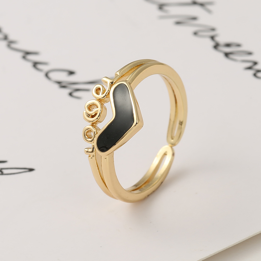 Fashion Heart-shape Copper Rings Wholesale display picture 4
