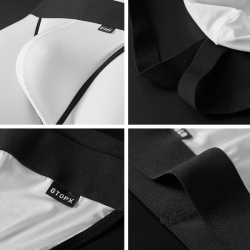GTOPX MAN new men's personalized double thong ice silk thong underwear aliexpress amazon sexy underwear