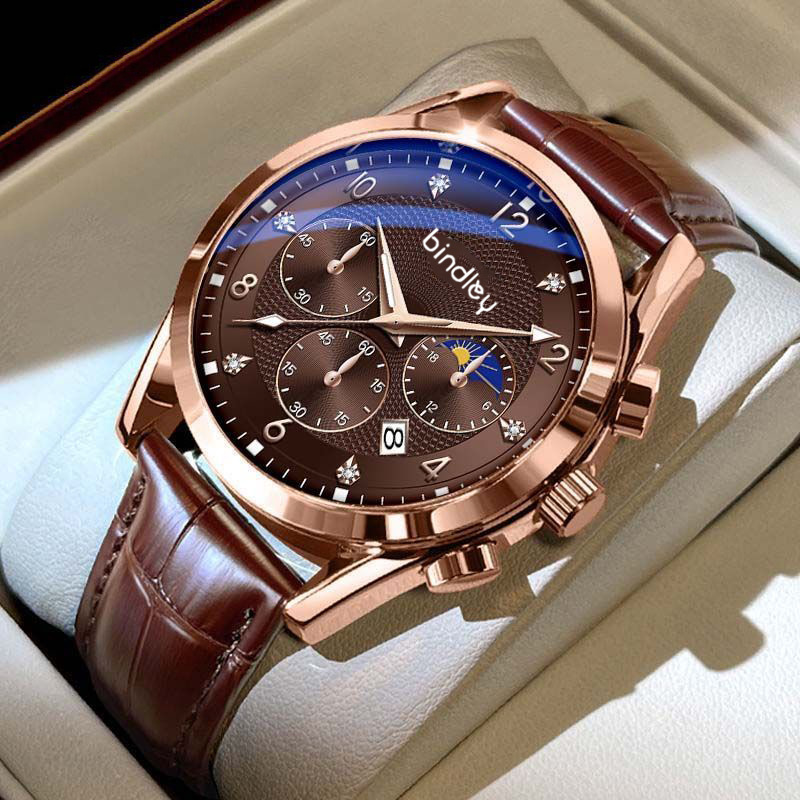 New Waterproof Men's Watch Male Student Trendy Fashion All-match Automatic Non-mechanical Tiktok Explosion Business Watch