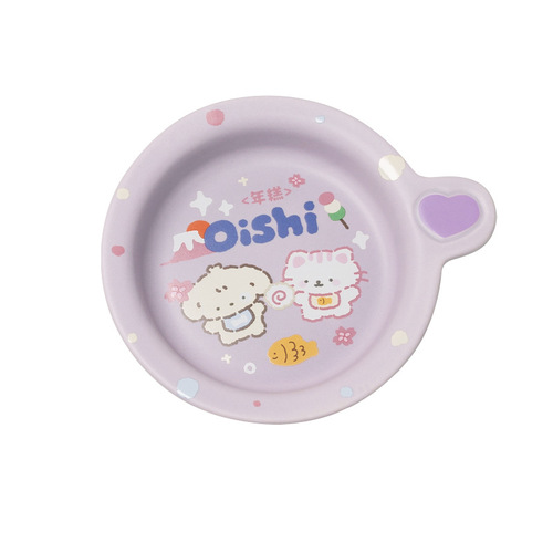 [rice cake NianGao] childlike one-eared bowl pet bowl flying saucer bowl cat bowl dog bowl ceramic pan bowl