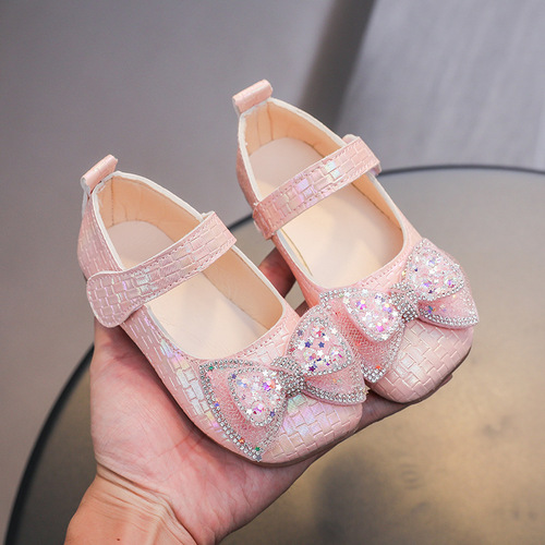 Girls 'shoes spring and autumn students' children's baby small leather shoes princess single-layer shoes soft soles for middle and small children