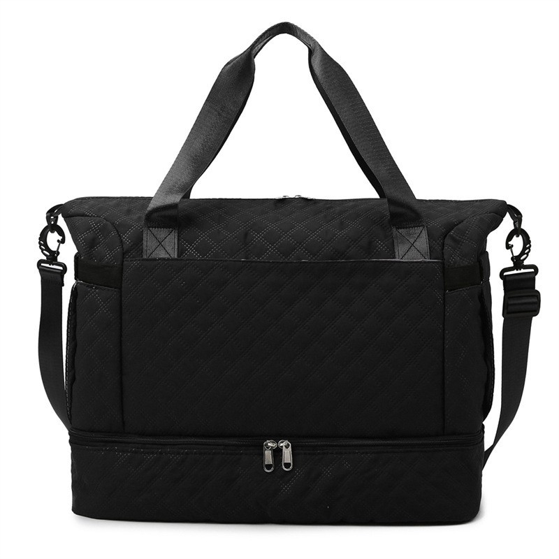 Bolsa de viaje de separación húmeda y seca de corta distancia bolsa de equipaje de barra de tela Oxford portátil de gran capacidad para mujer bolsa de yoga de fitness al aire libre