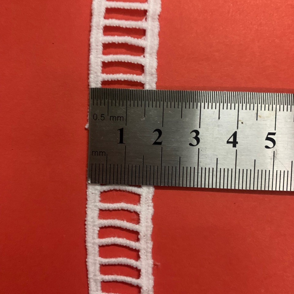 1.8cm宽双直边梯型针织水溶牛奶丝服装辅料花边连条 女装童装世品