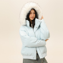 2025冬季新款美式复古简约皮质可拆卸毛领设计棉衣加厚棉服外套男