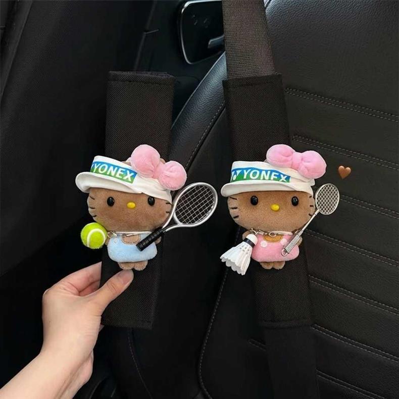 Car Seatbelt Shoulder Pads, Cute Kitty Anti-Wear Clothing Decorations for Car Seatbelts, Couple Set for Women