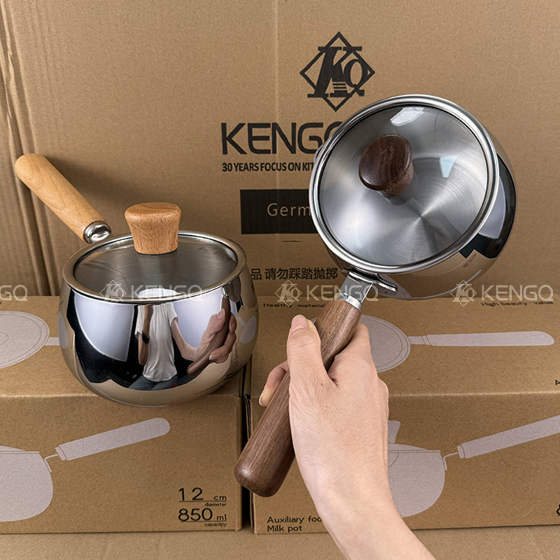 [Alemania] 316 olla de acero inoxidable para bebés, olla de leche para bebés, olla de leche sin recubrimiento