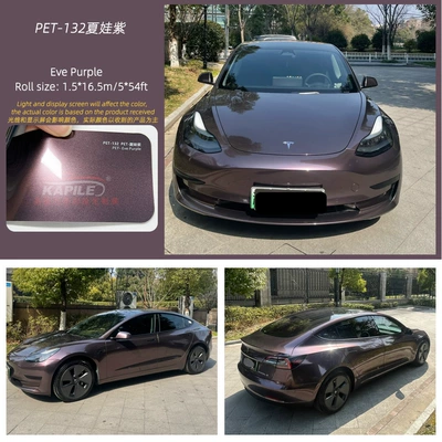 Auto Color Change Film – Pet Material Color Changing Film Super - super-bright-metallic-eve-purple-15217m