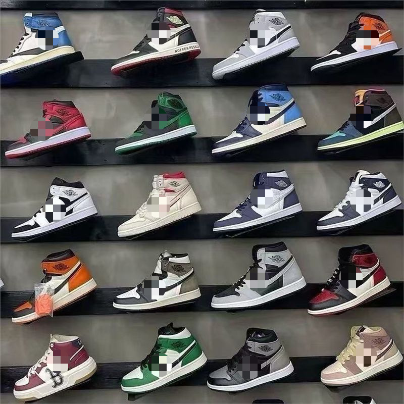 Aj1 High-Top Obsidian Ash Basketball Shoes for Men and Women, Versatile Sneakers for Couples, Sports Shoes with Top Layer Leather