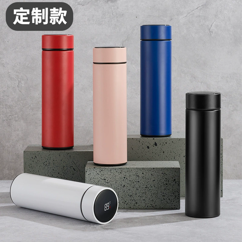 Индивидуальные 304 из нержавеющей стали интеллектуальный теплый дисплей термос чашка с выгравированным логотипом подарок чашка открытие памятного логотипа автомобиля Mercedes-Benz чашка для воды