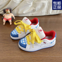 2025春季新款学生小众原创蓝白拼色面包鞋女时尚潮百搭休闲板鞋女