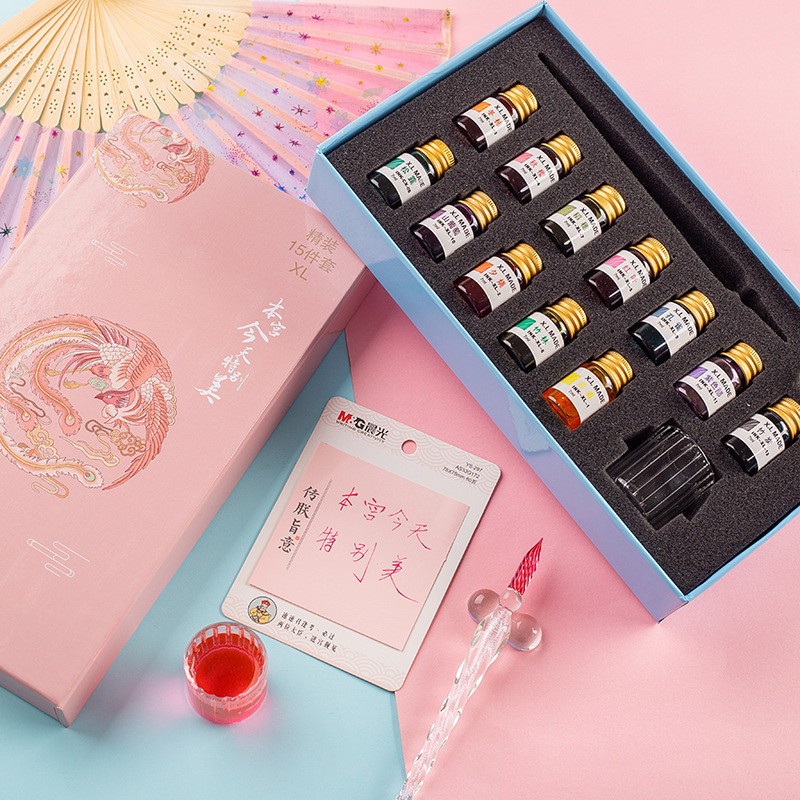 批发玻璃笔夜光笔蘸水笔钢笔签字笔生日礼物学生礼物水晶玻璃笔