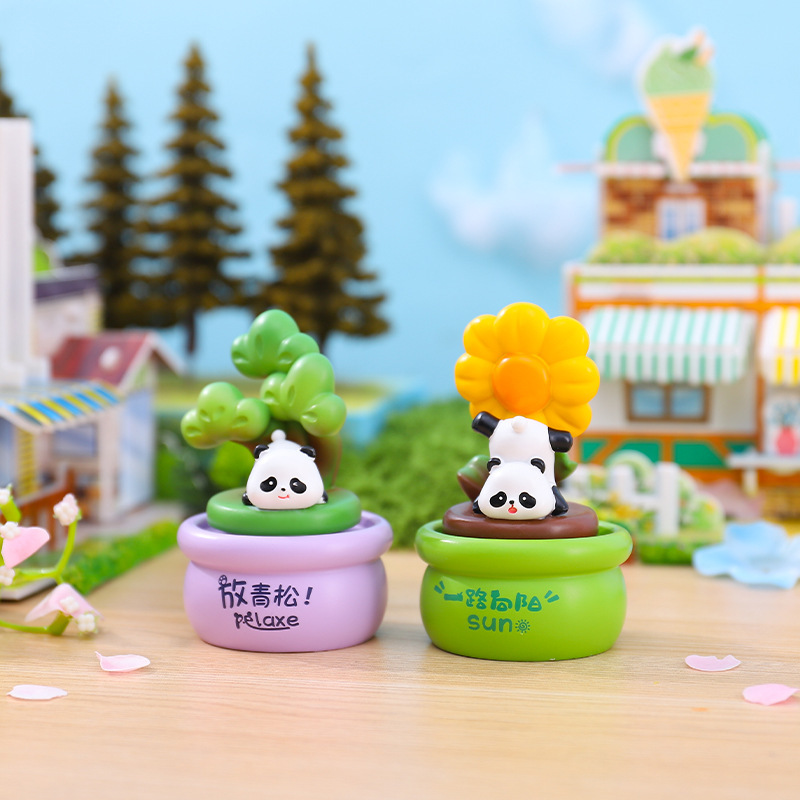 网红爆款熊猫崽崽转盆乐盲盒公仔摆件玩具批发创意卡通手办玩偶|undefined