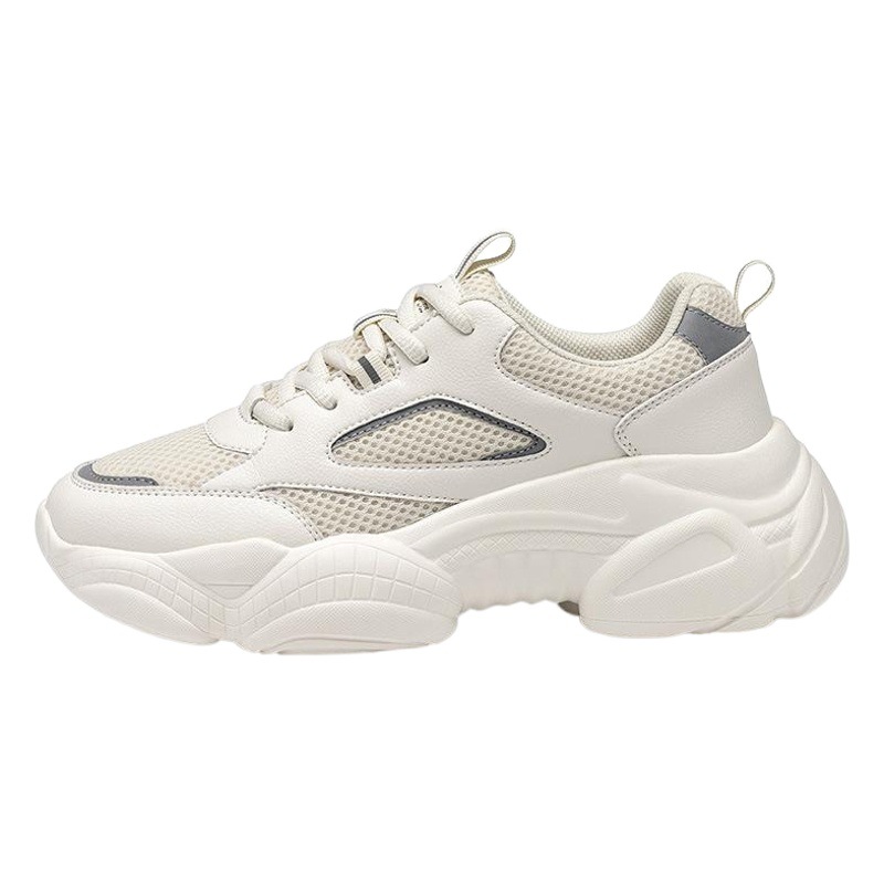 Zapatillas Augu Shiden para mujer, estilo moderno en Instagram, nueva colección primavera 2026, zapatillas blancas casuales de suela gruesa para mujer, primavera y otoño.