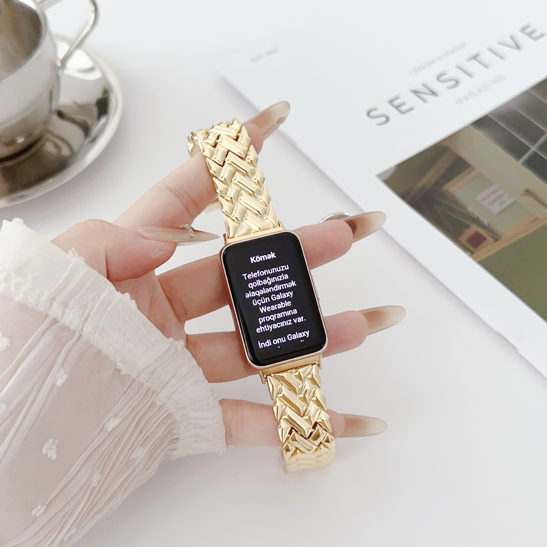 适用于苹果手表表带apple watch10代V型金属手链iwatch8765钢带SE