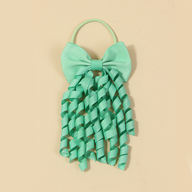 7g Weight Hair Tie Hair Accessories Type A Pair Quantity Holiday, Daily Occasion Polyester Rib Material Bow Knot Pattern Kid'S Gender Cartoon Style Style Kid'S Cartoon Style Bow Knot Polyester Rib Hair Tie 6
