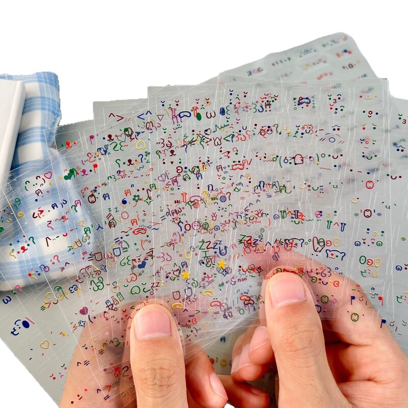 小紅書と同じスタイルのインカラーエモート絵文字ステッカー学生デイリーノートペン素材装飾ステッカー|undefined