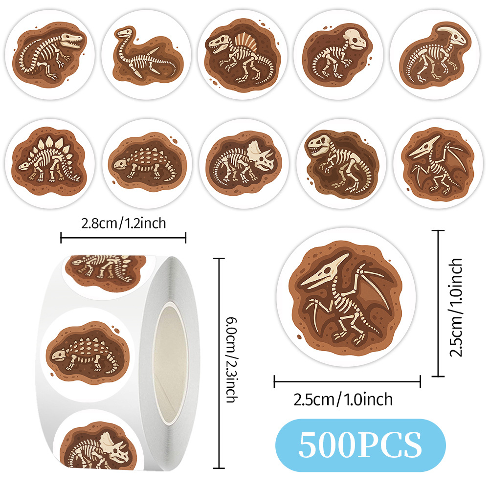 Cien tipos de dibujos animados pegatinas de animales rollo de recompensas para niños materiales didiy papelería cuaderno cinta adhesiva decoración