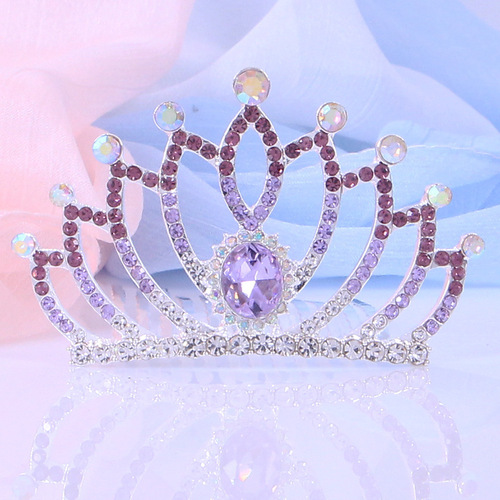 Children's Lovely Carnival Crown for Kids, Princess Birthday Party Accessory, Bridal Gift with Water Diamond Crown Hairpin