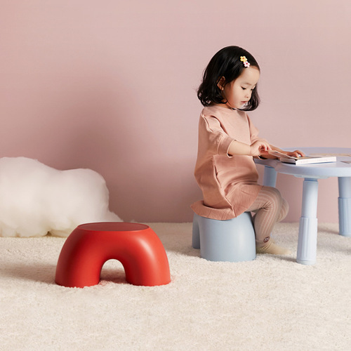 Household children's row stool Nordic simple ring rainbow stool non-slip thickened shoe changing bench baby foot stool