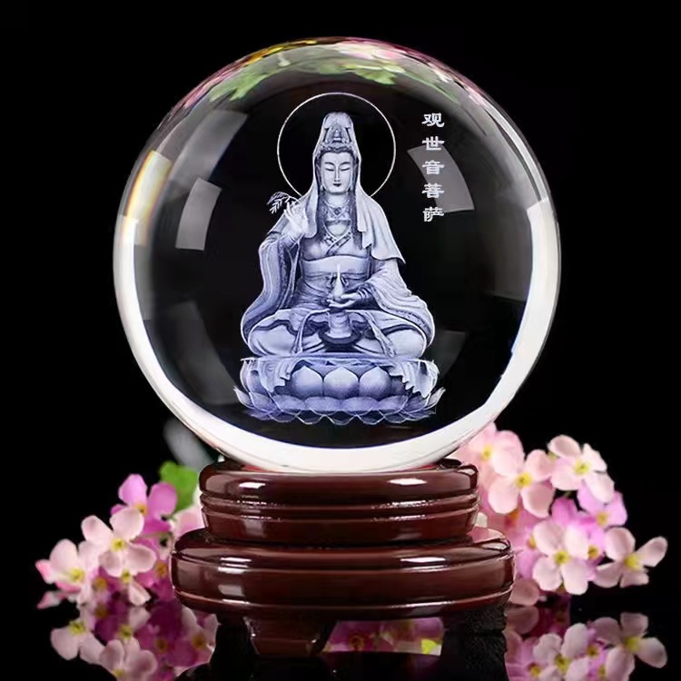 Luminoso ELK bola de cristal 3D tallada noche Luz de madera decoración de escritorio regalo para niñas regalo de cumpleaños al por mayor